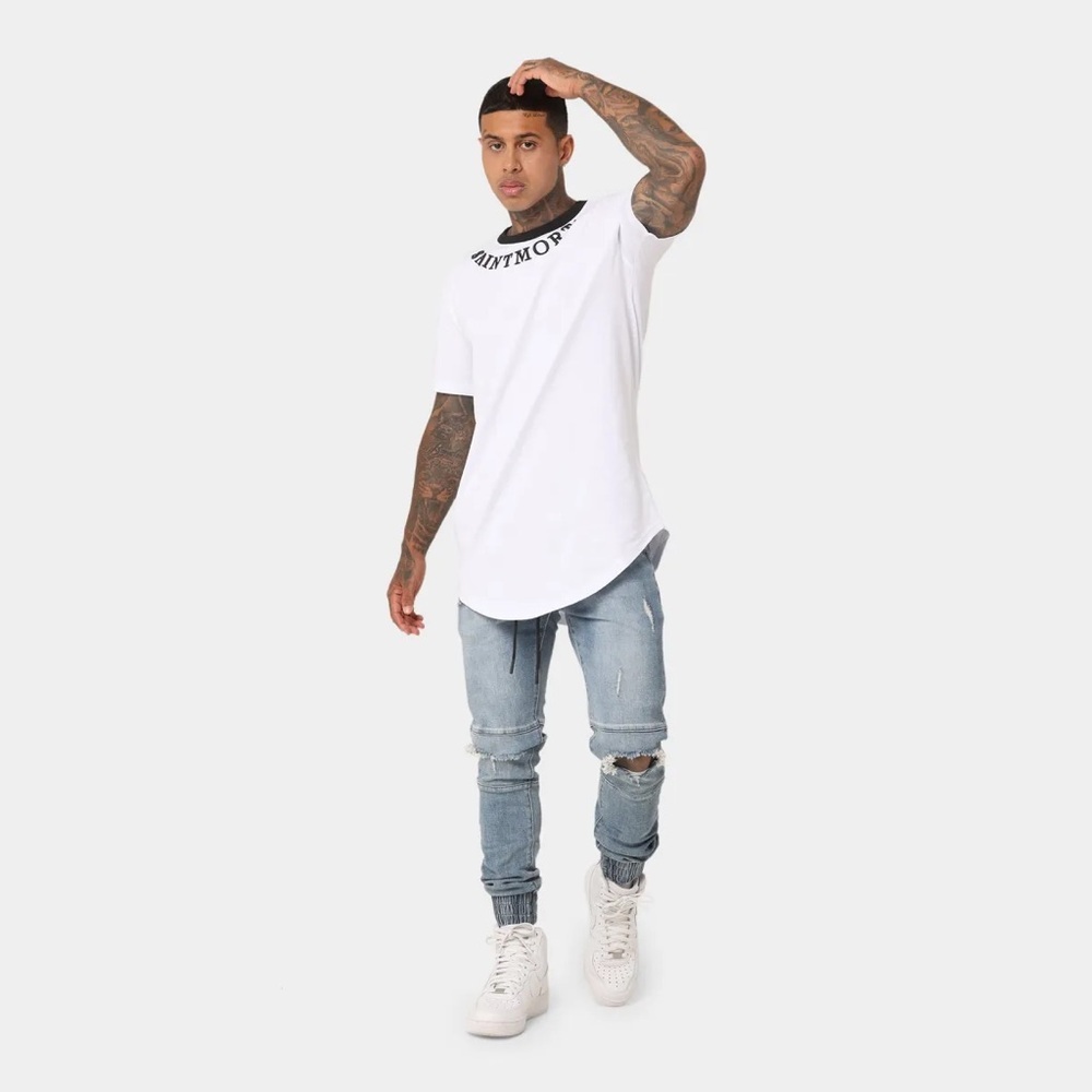 Saint Morta Doomsday Distressed Joggers Vintage Blue